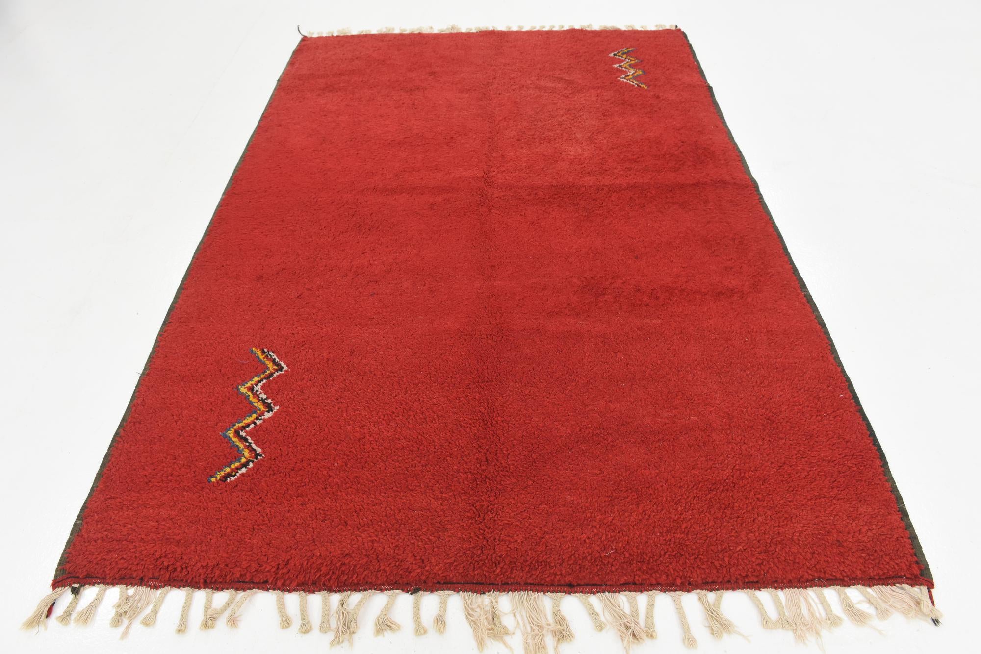 5' 8 x 8' 2 Hand Knotted Moroccan Wool Rug