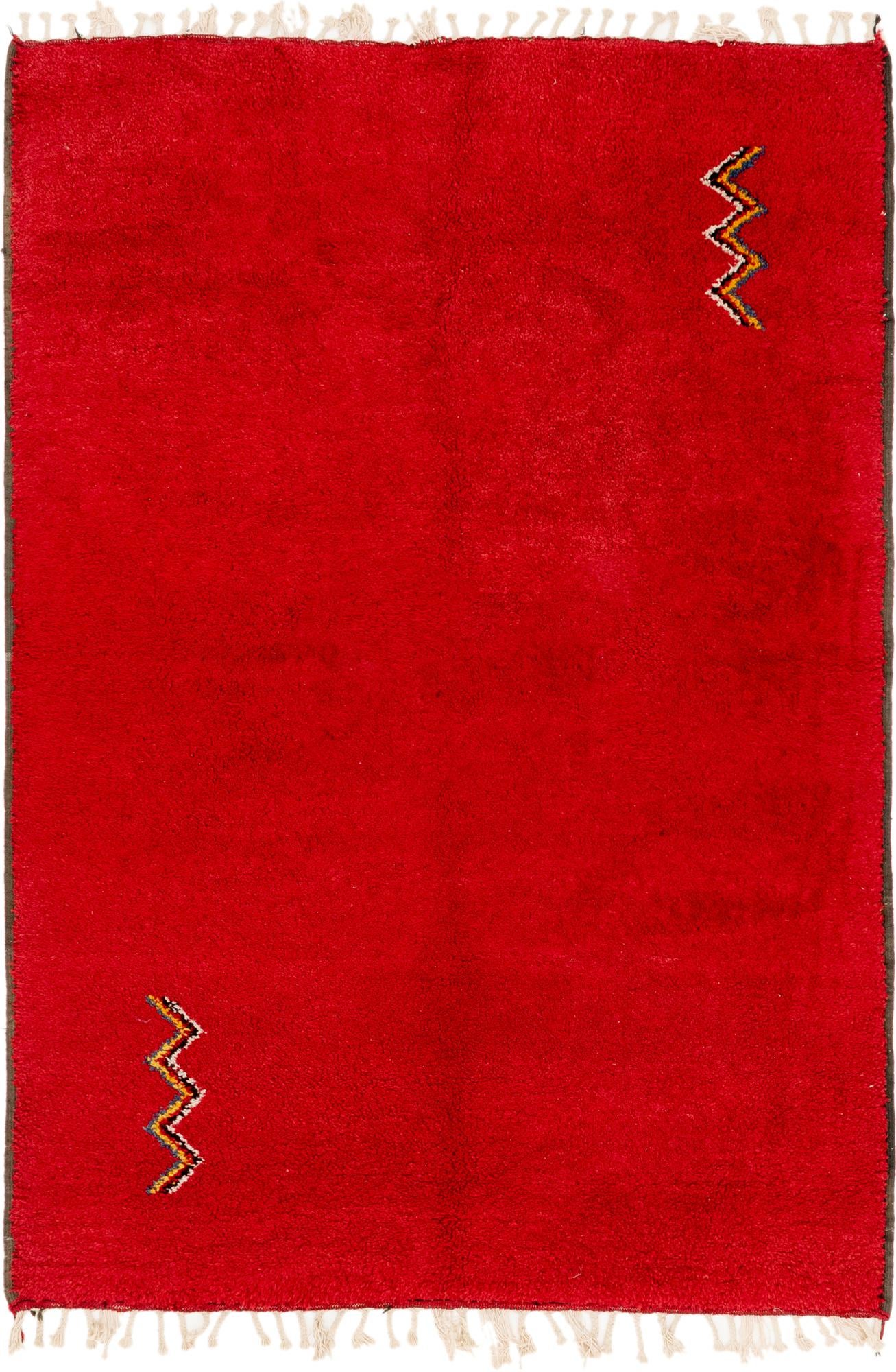 5' 8 x 8' 2 Hand Knotted Moroccan Wool Rug