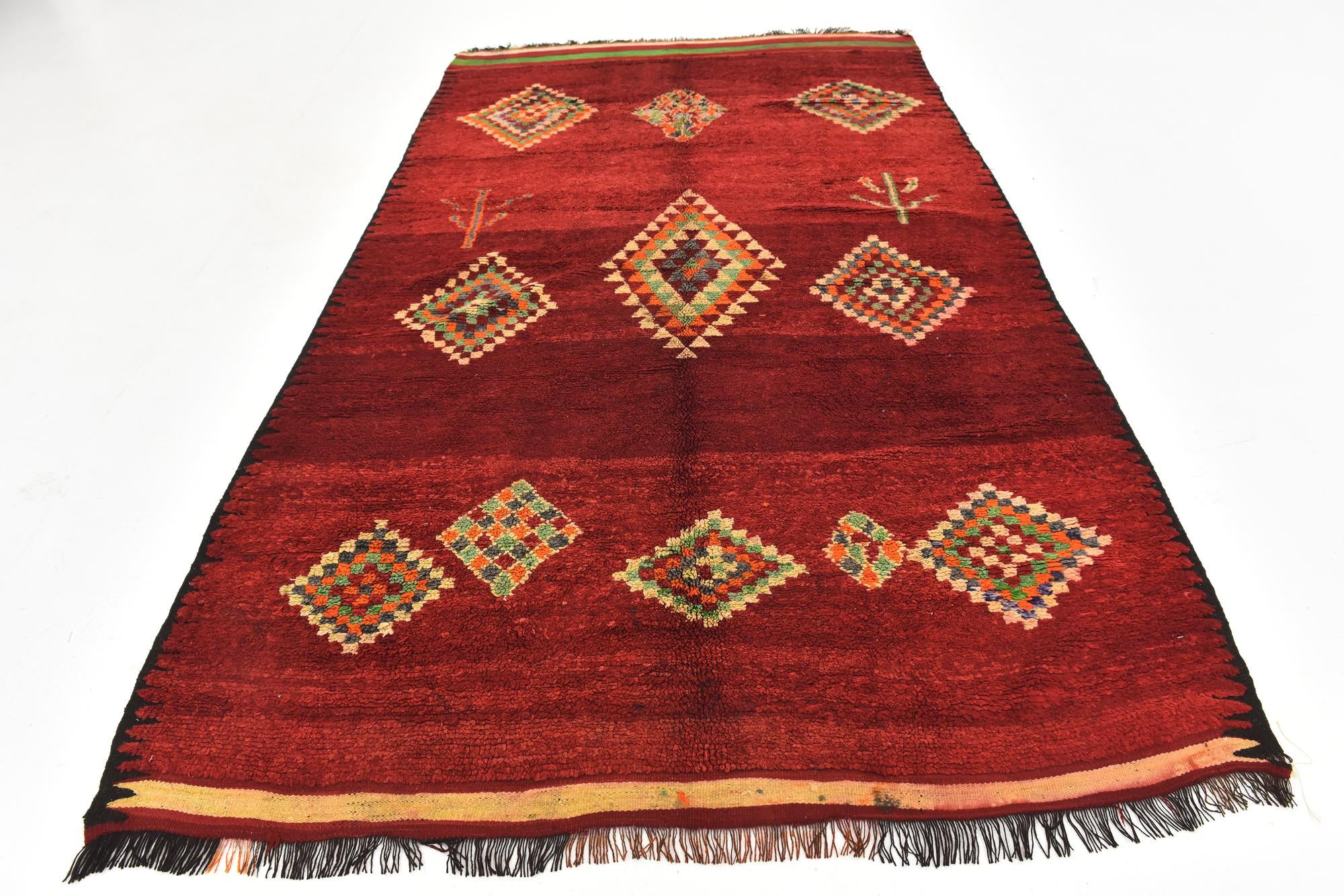 5' 9 x 9' 4 Hand Knotted Moroccan Wool Rug