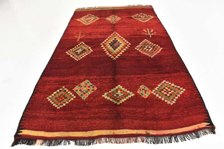 5' 9 x 9' 4 Hand Knotted Moroccan Wool Rug