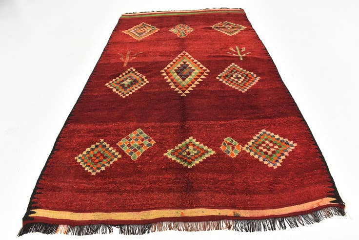 Detail image of 5' 9 x 9' 4 Hand Knotted Moroccan Wool Rug