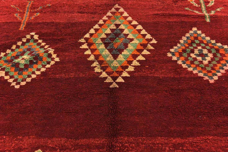 Detail image of 5' 9 x 9' 4 Hand Knotted Moroccan Wool Rug