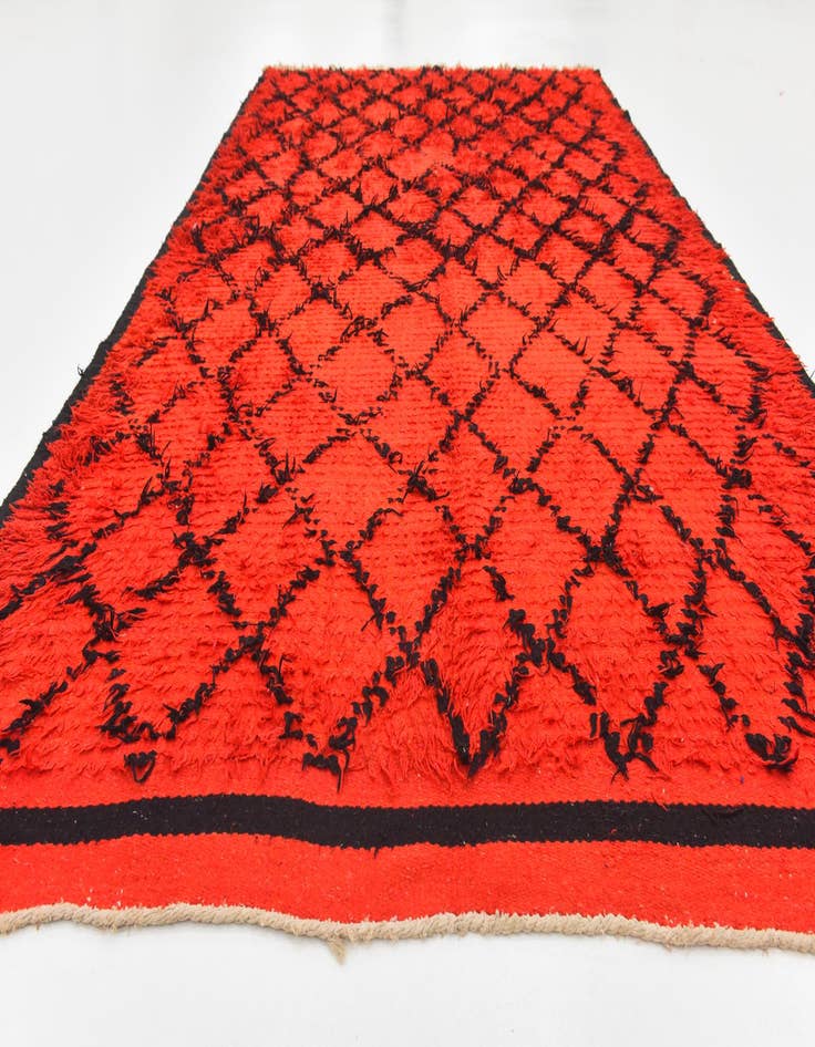 Detail image of 6' 5 x 10' 4  Hand Knotted Moroccan Wool Rug