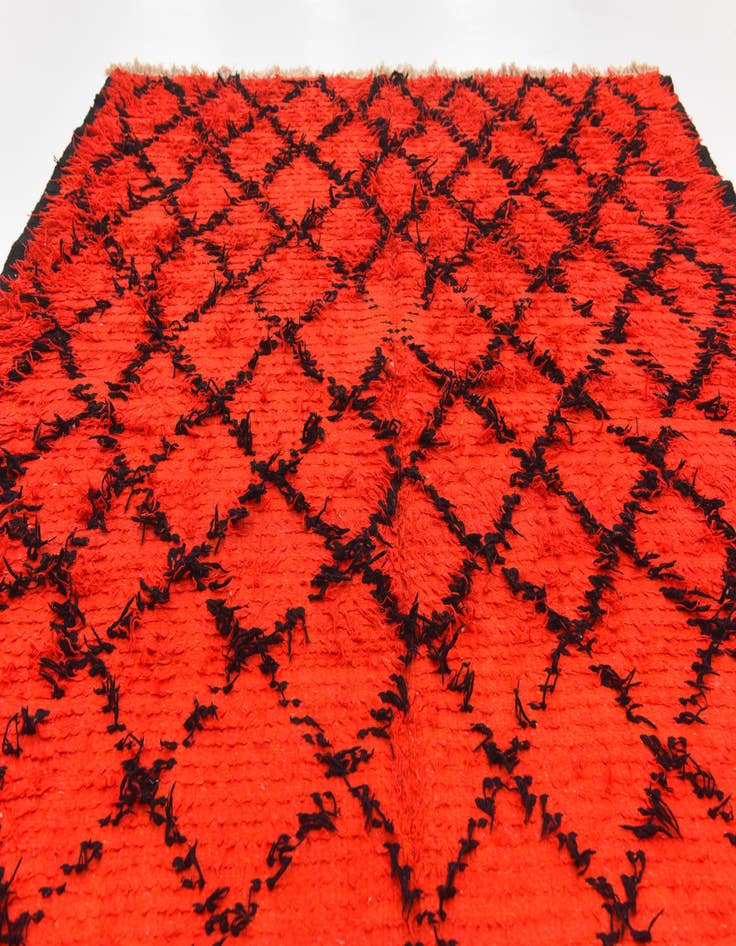 Detail image of 6' 5 x 10' 4  Hand Knotted Moroccan Wool Rug