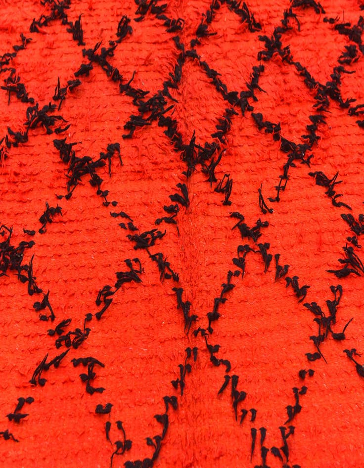 Detail image of 6' 5 x 10' 4  Hand Knotted Moroccan Wool Rug