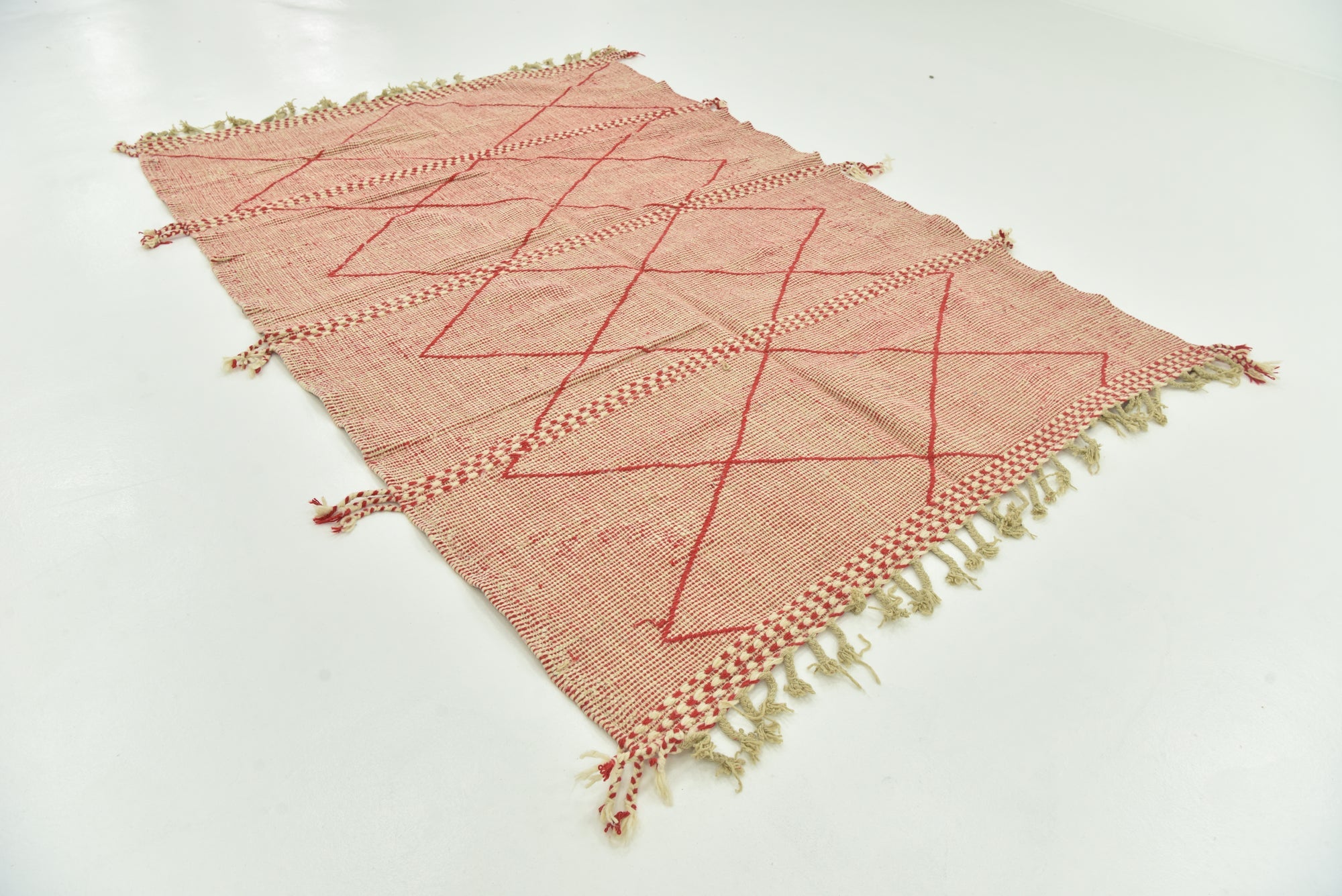 6' 5 x 9' 6 Hand Knotted Moroccan Wool Rug