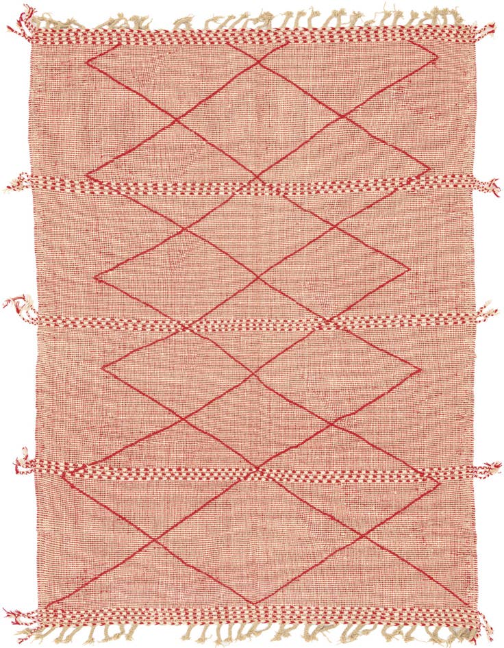 Detail image of 6' 5 x 9' 6 Hand Knotted Moroccan Wool Rug