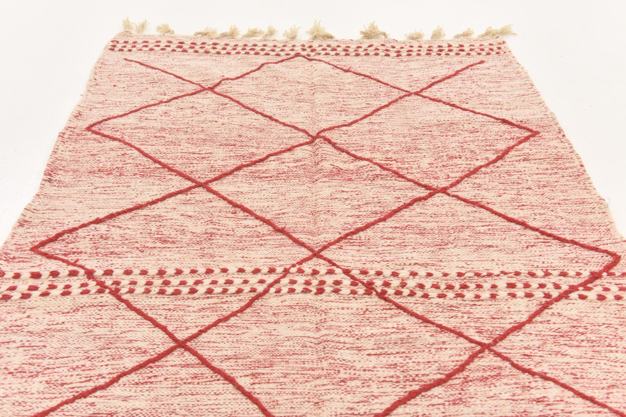 4' 11 x 8' 1 Hand Knotted Moroccan Wool Rug