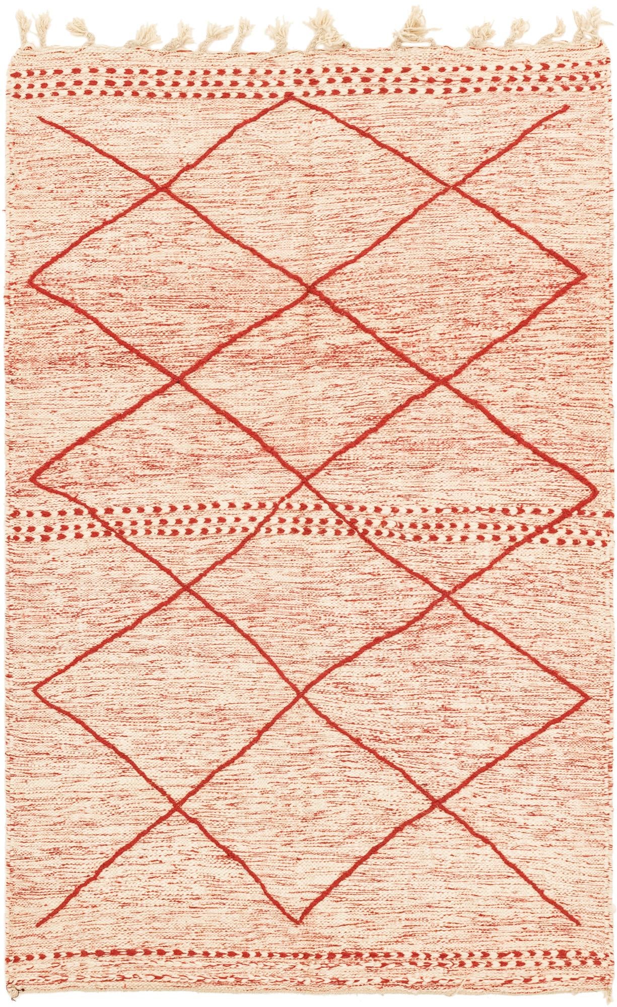 4' 11 x 8' 1 Hand Knotted Moroccan Wool Rug