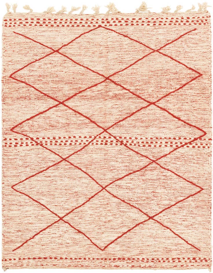 Detail image of 4' 11 x 8' 1 Hand Knotted Moroccan Wool Rug