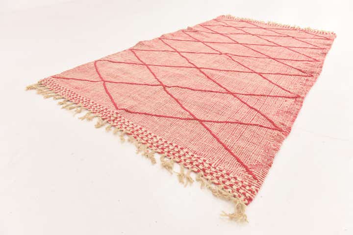 4' 9 x 8' 5 Hand Knotted Moroccan Wool Rug