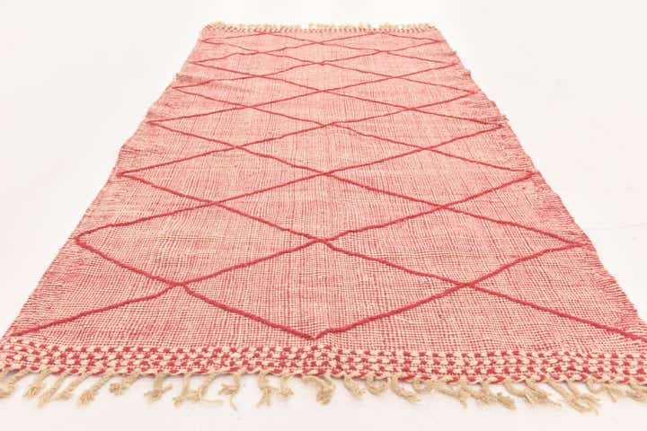 4' 9 x 8' 5 Hand Knotted Moroccan Wool Rug