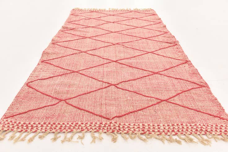 Detail image of 4' 9 x 8' 5 Hand Knotted Moroccan Wool Rug