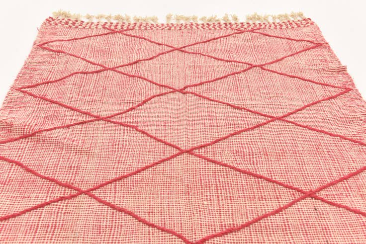 Detail image of 4' 9 x 8' 5 Hand Knotted Moroccan Wool Rug