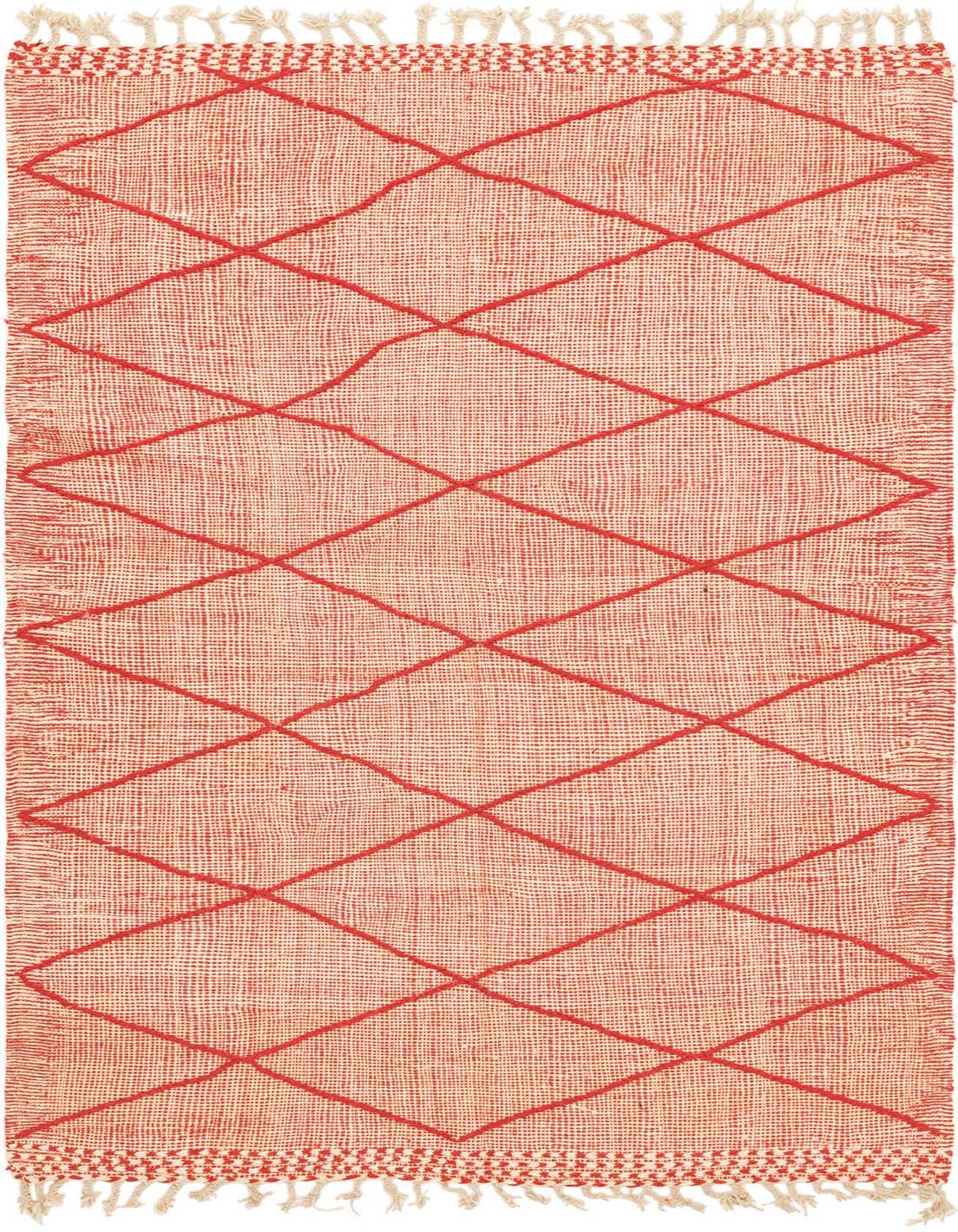4' 9 x 8' 5 Hand Knotted Moroccan Wool Rug