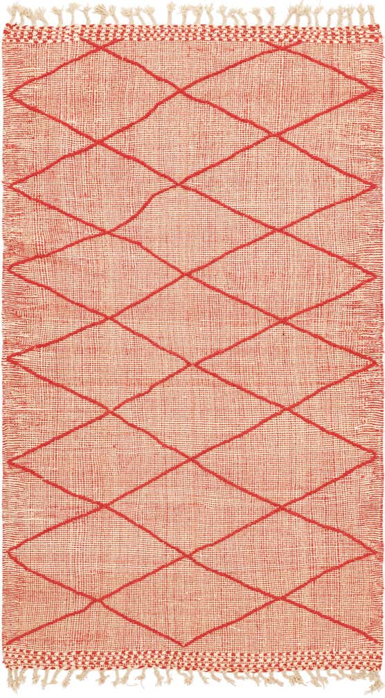 4' 9 x 8' 5 Hand Knotted Moroccan Wool Rug