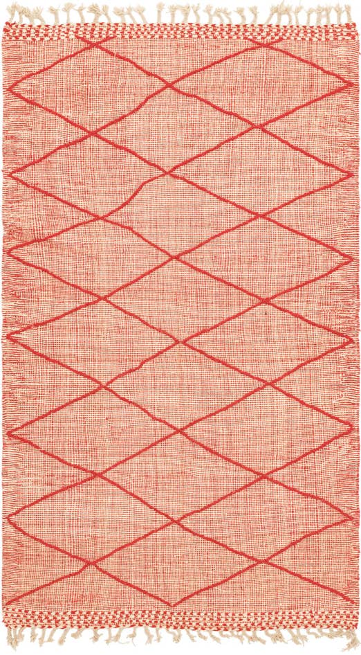 Detail image of 4' 9 x 8' 5 Hand Knotted Moroccan Wool Rug