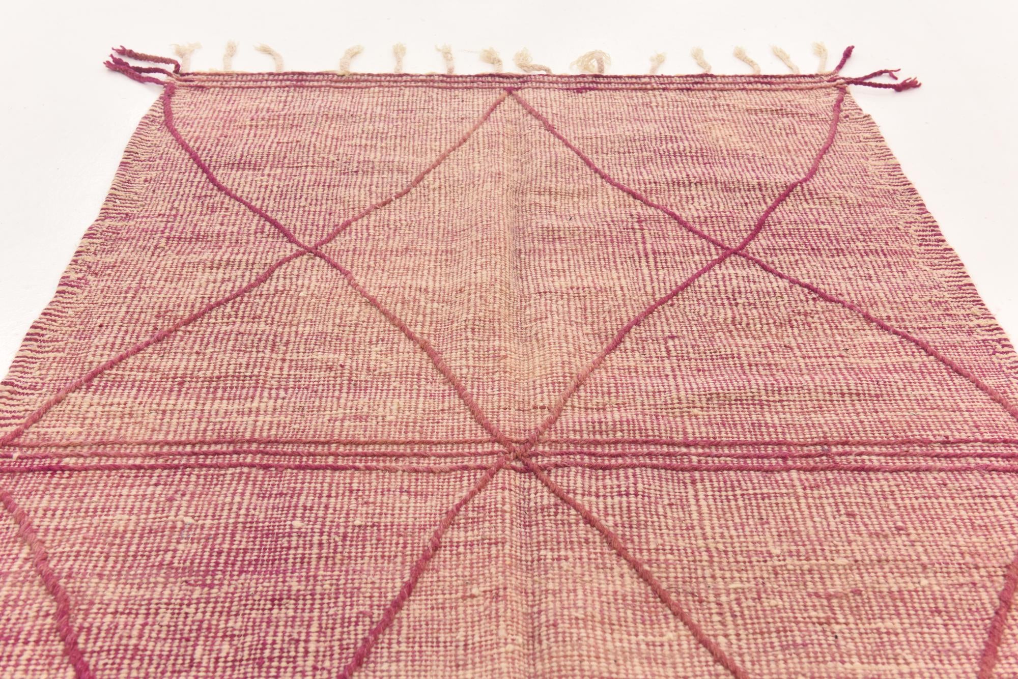 5' x 8' 6 Hand Knotted Moroccan Wool Rug