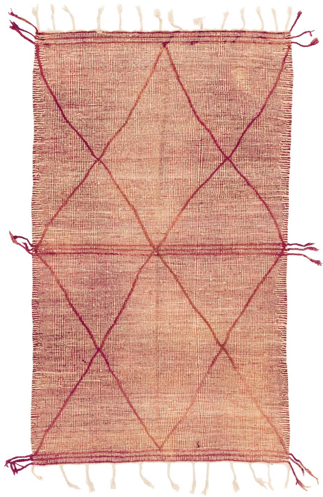5' x 8' 6 Hand Knotted Moroccan Wool Rug