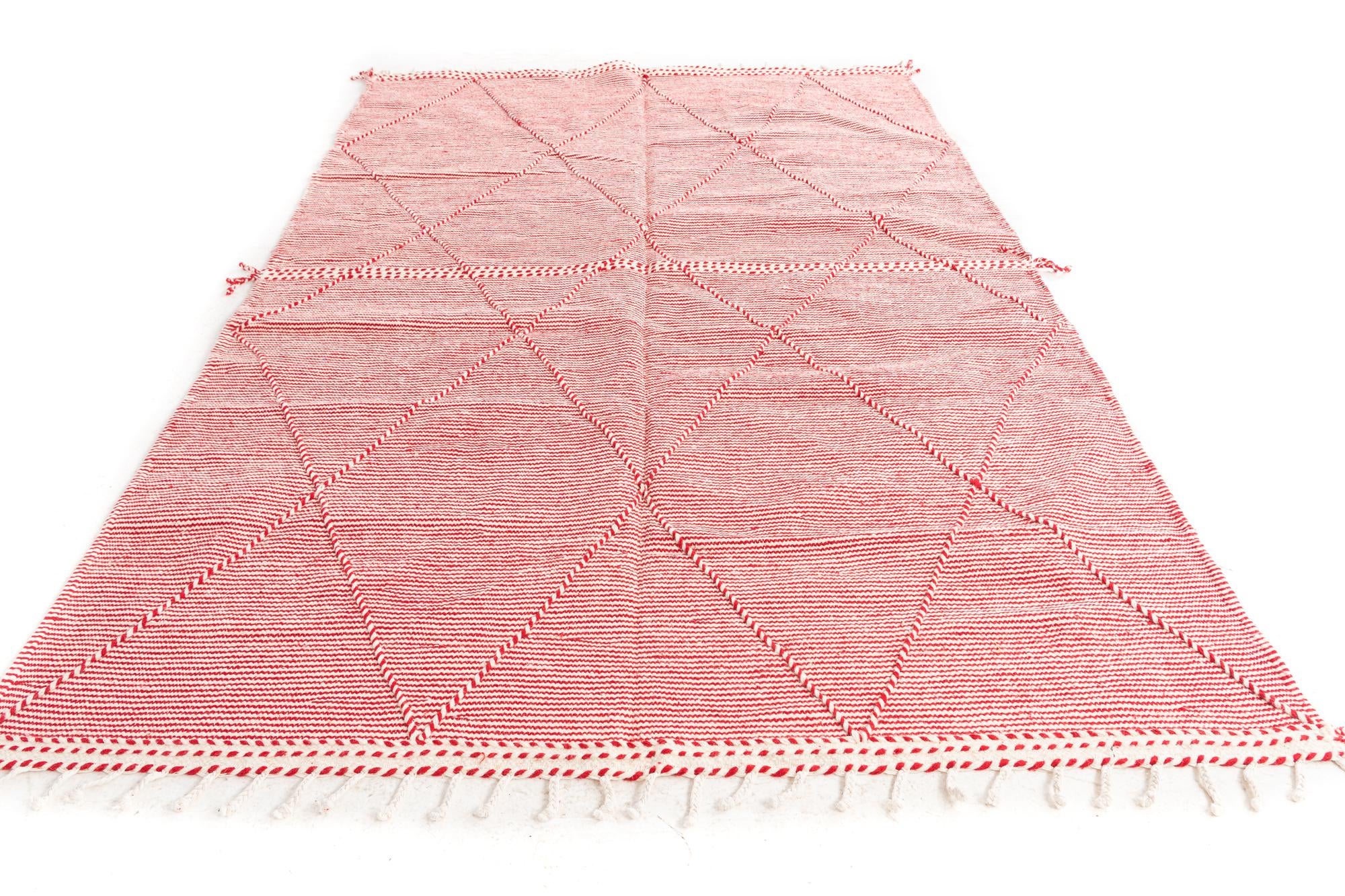 6' 7 x 9' 9 Hand Knotted Moroccan Wool Rug