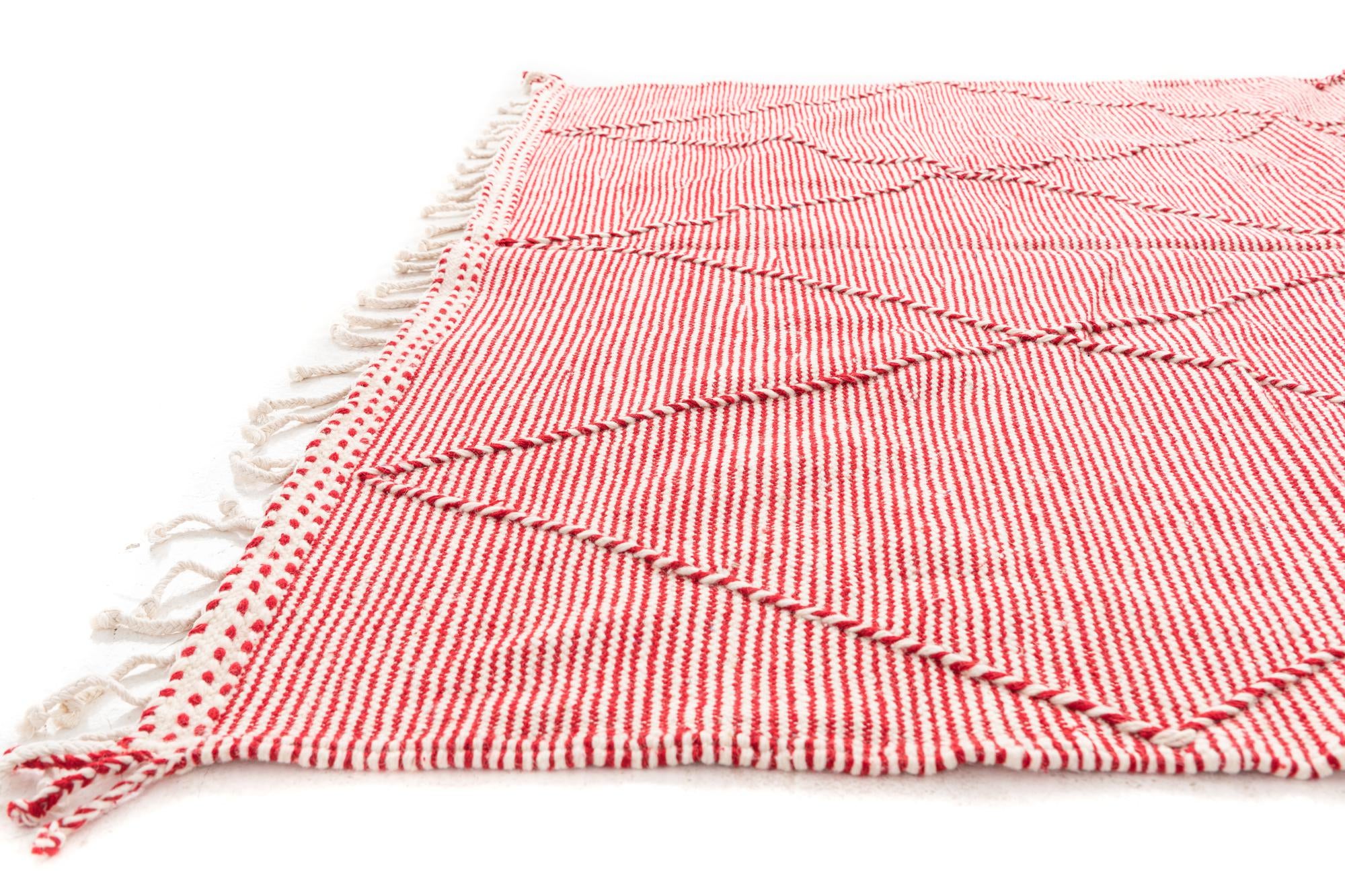 6' 7 x 9' 9 Hand Knotted Moroccan Wool Rug
