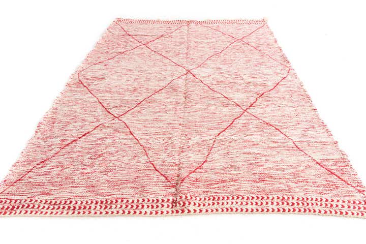 6' 8 x 9' 8 Hand Knotted Moroccan Wool Rug