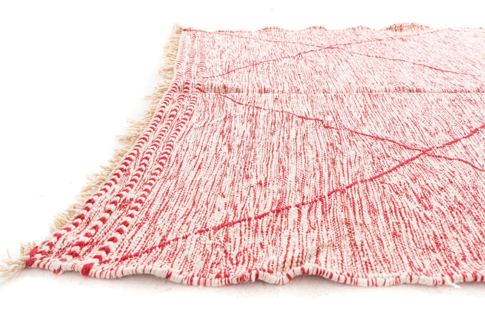 6' 8 x 9' 8 Hand Knotted Moroccan Wool Rug