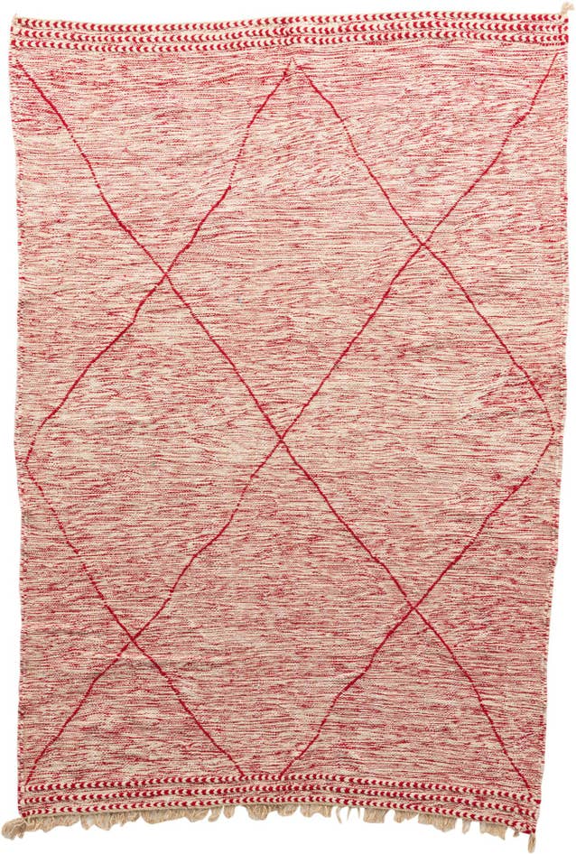 Detail image of 6' 8 x 9' 8 Hand Knotted Moroccan Wool Rug