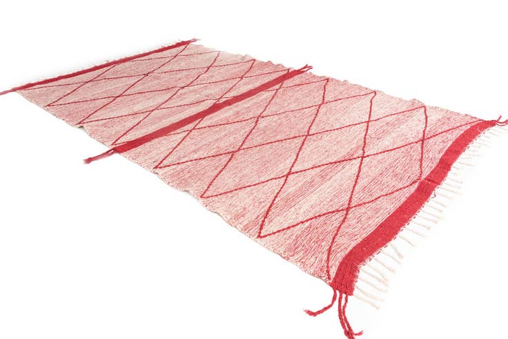 Detail image of 6' 6 x 11' Hand Knotted Moroccan Wool Rug