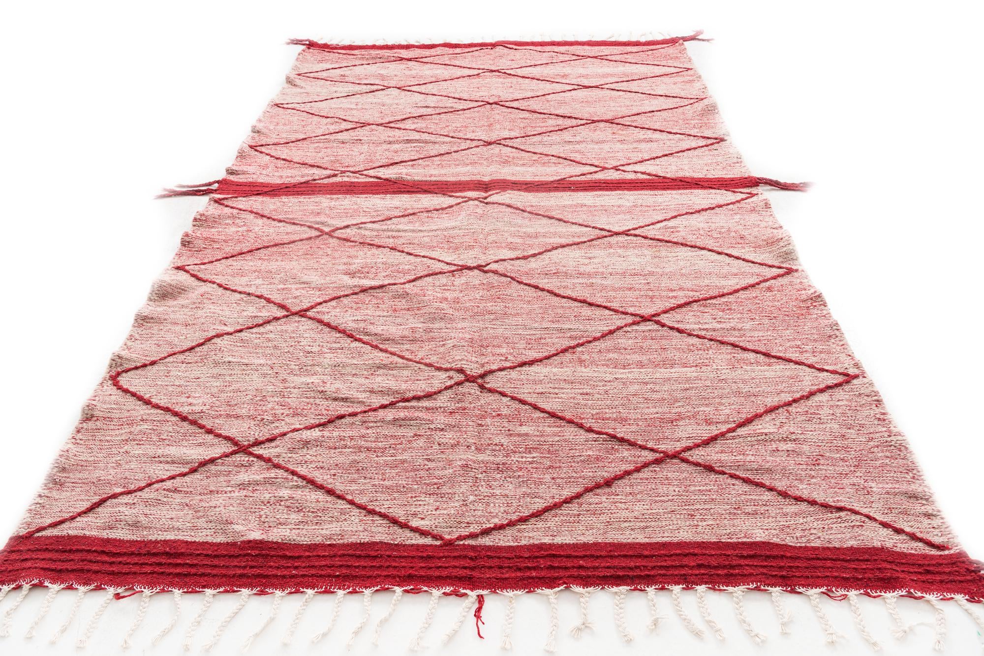 6' 6 x 11' Hand Knotted Moroccan Wool Rug