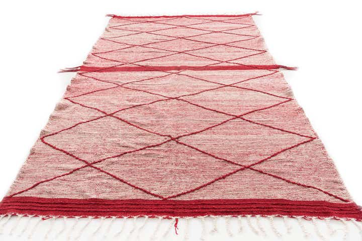 6' 6 x 11' Hand Knotted Moroccan Wool Rug