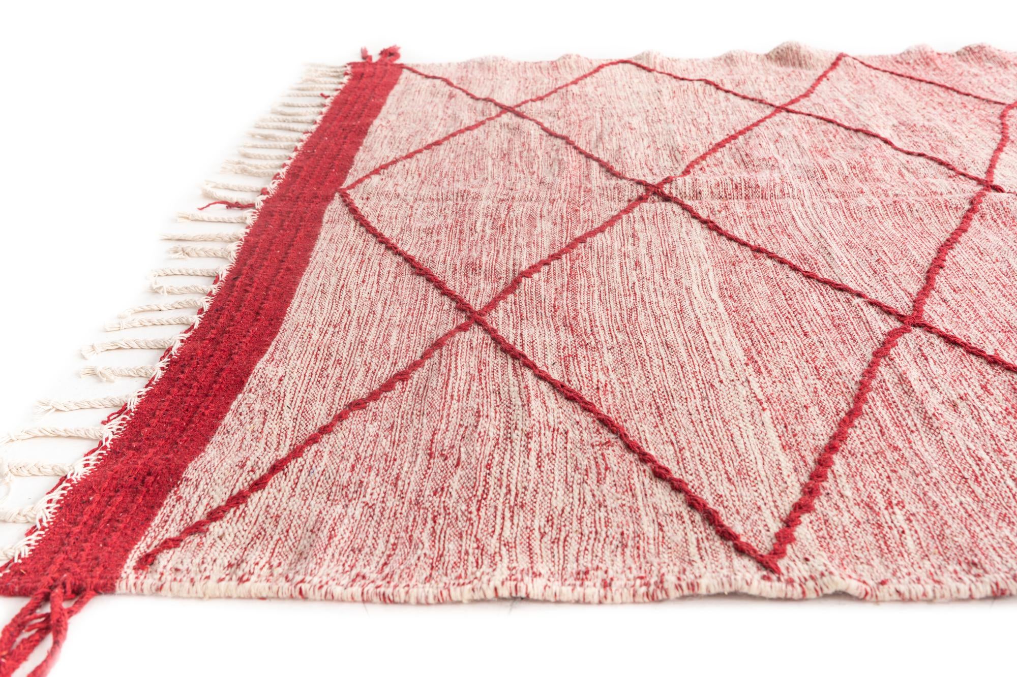 6' 6 x 11' Hand Knotted Moroccan Wool Rug