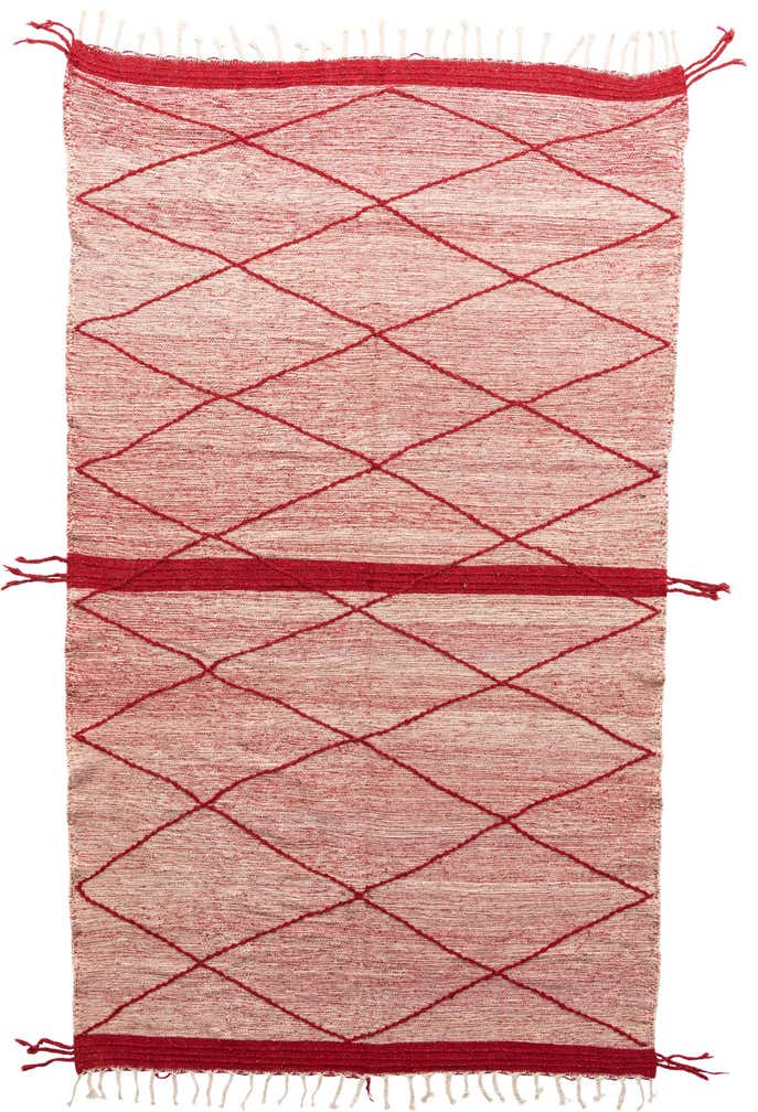 6' 6 x 11' Hand Knotted Moroccan Wool Rug