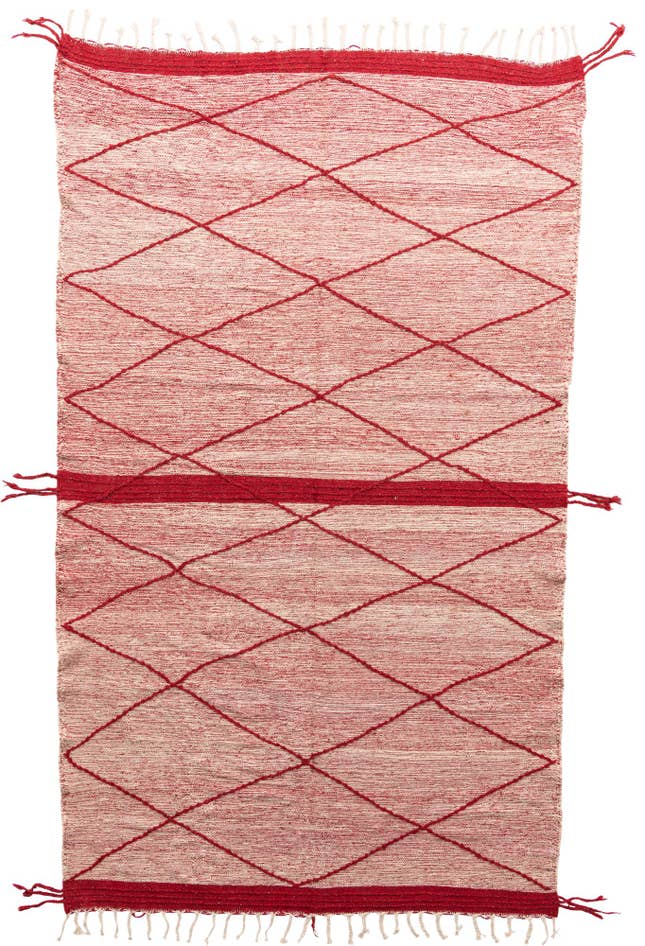 Detail image of 6' 6 x 11' Hand Knotted Moroccan Wool Rug
