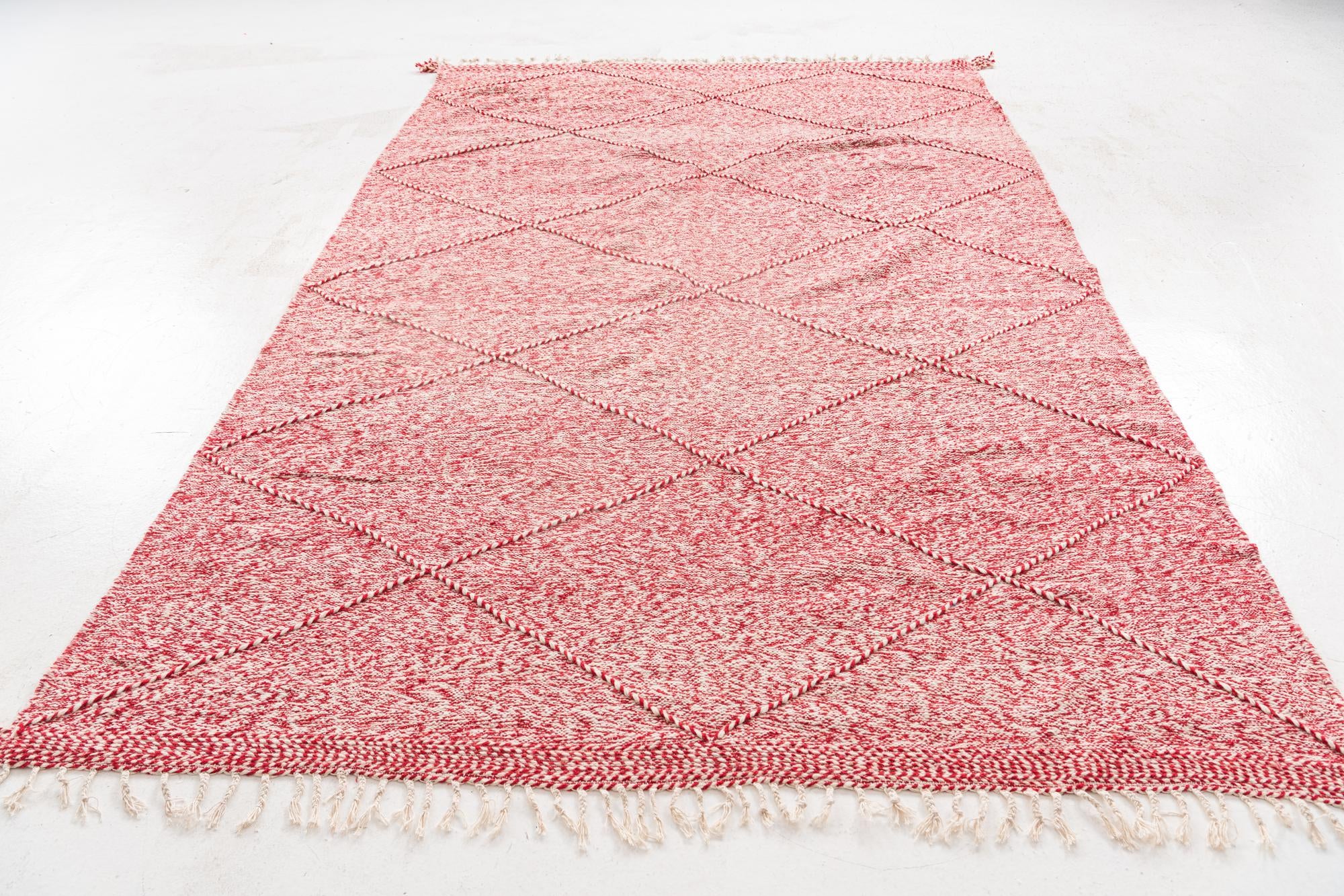 6' 7 x 10' 5 Hand Knotted Moroccan Wool Rug
