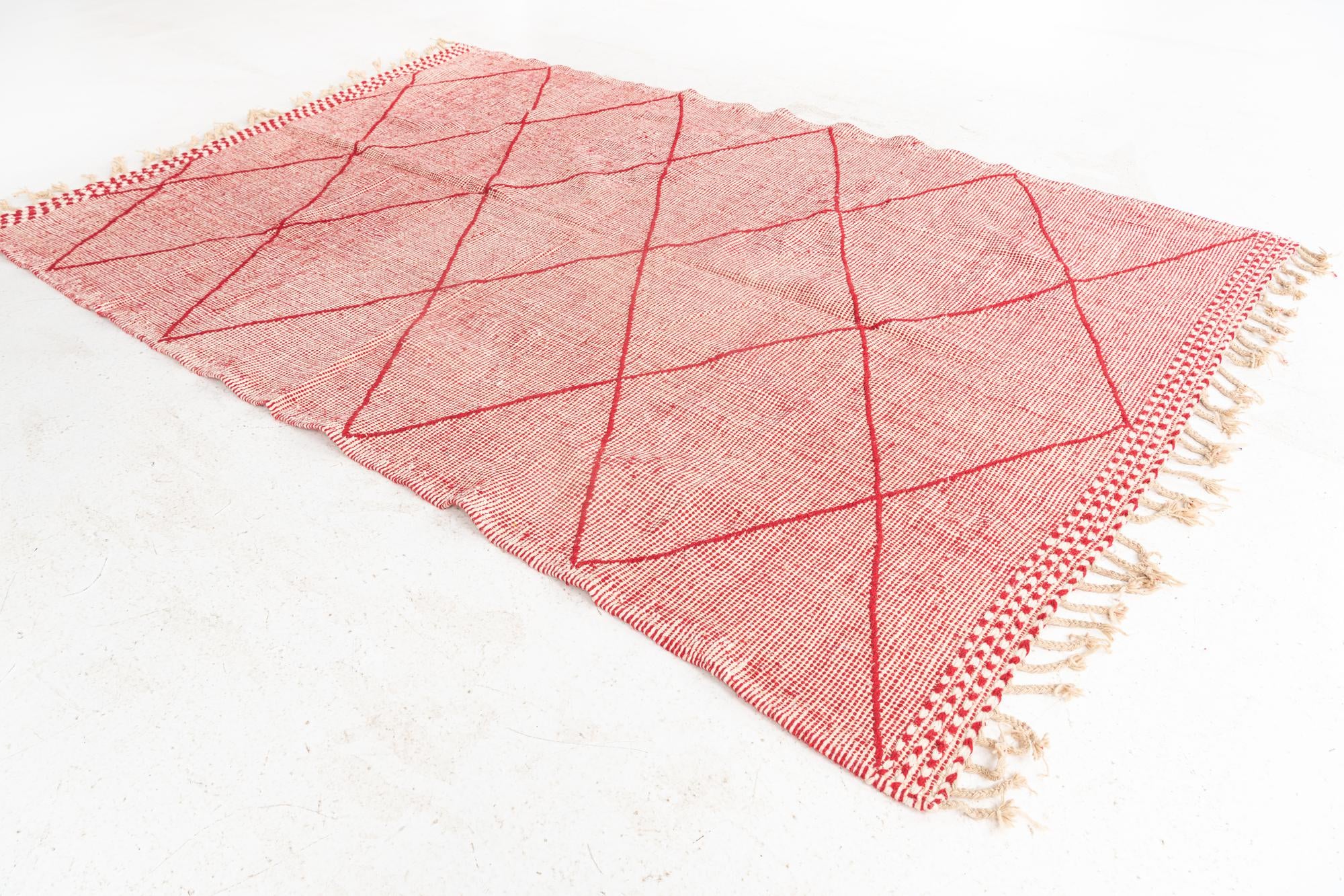 6' 4 x 9' 6 Hand Knotted Moroccan Wool Rug