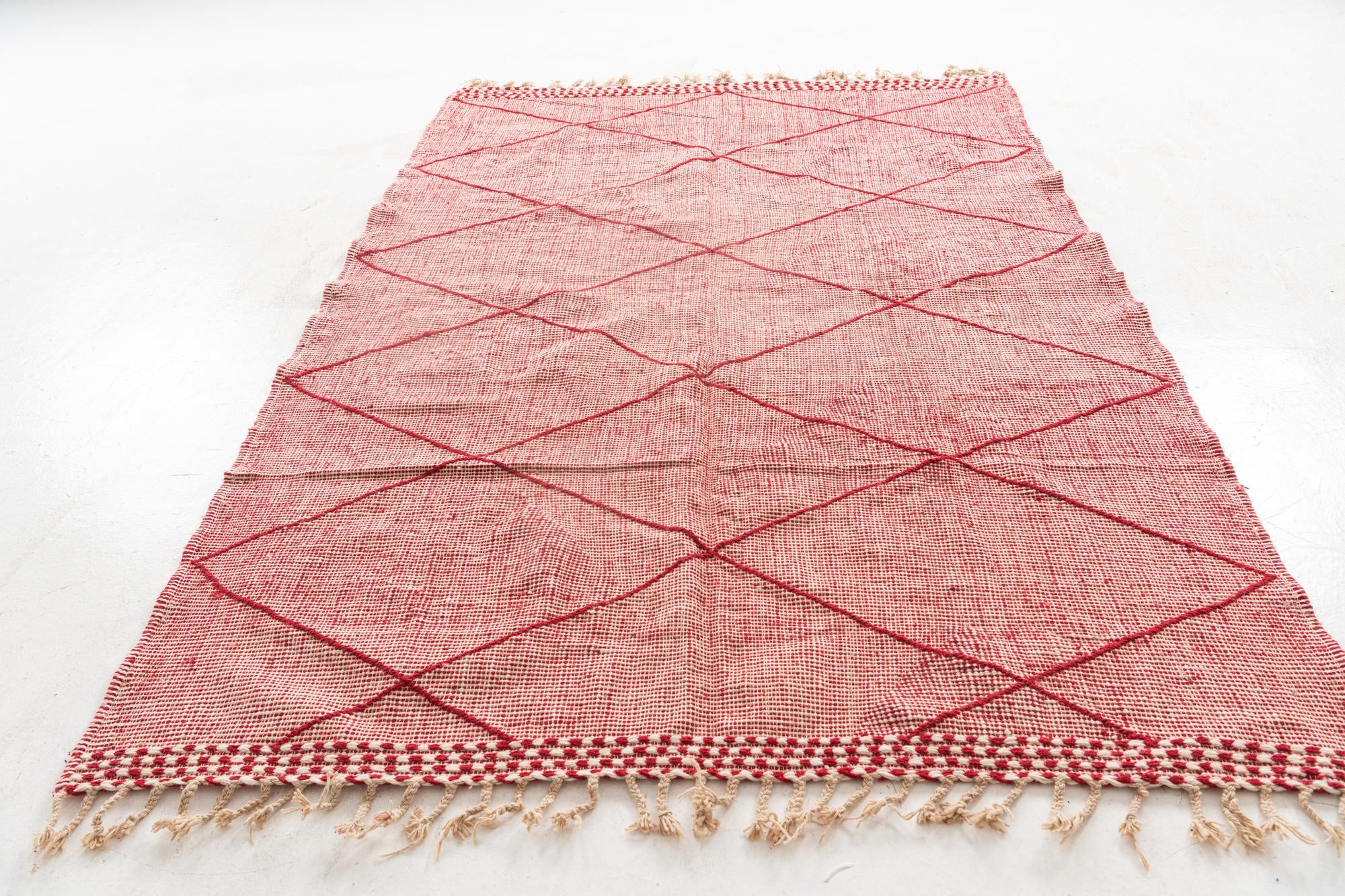 6' 4 x 9' 6 Hand Knotted Moroccan Wool Rug