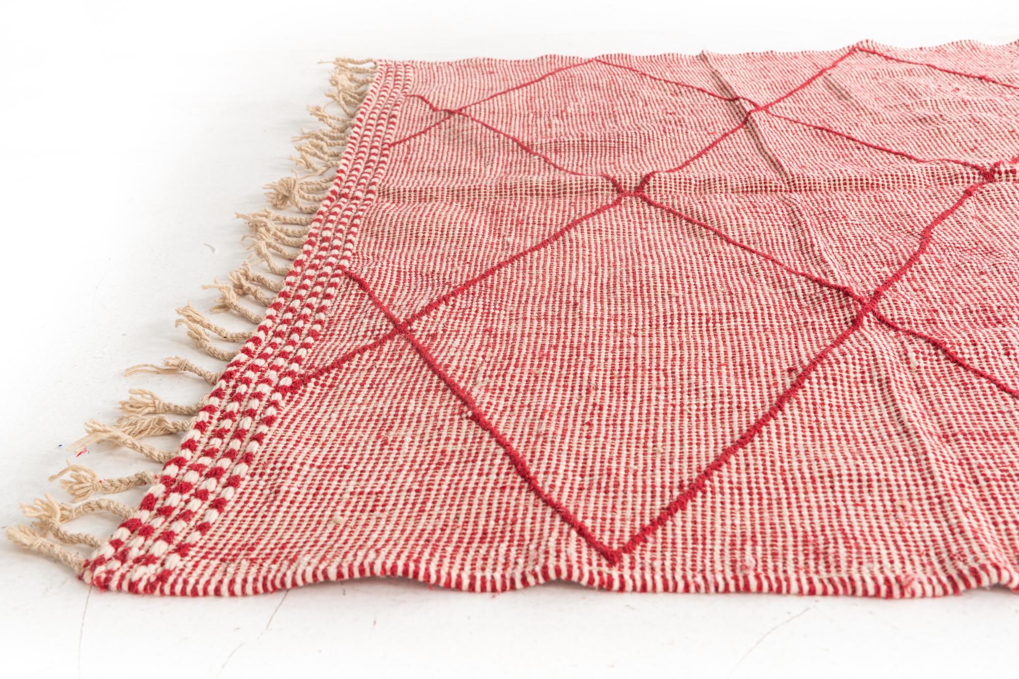 6' 4 x 9' 6 Hand Knotted Moroccan Wool Rug