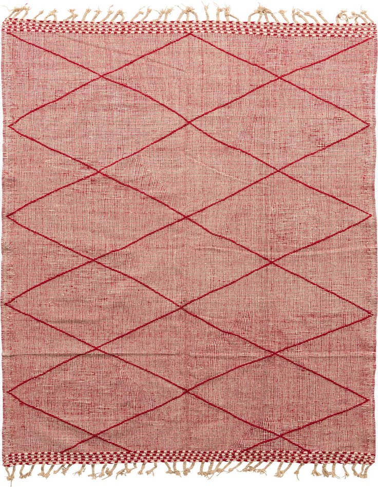 Detail image of 6' 4 x 9' 6 Hand Knotted Moroccan Wool Rug