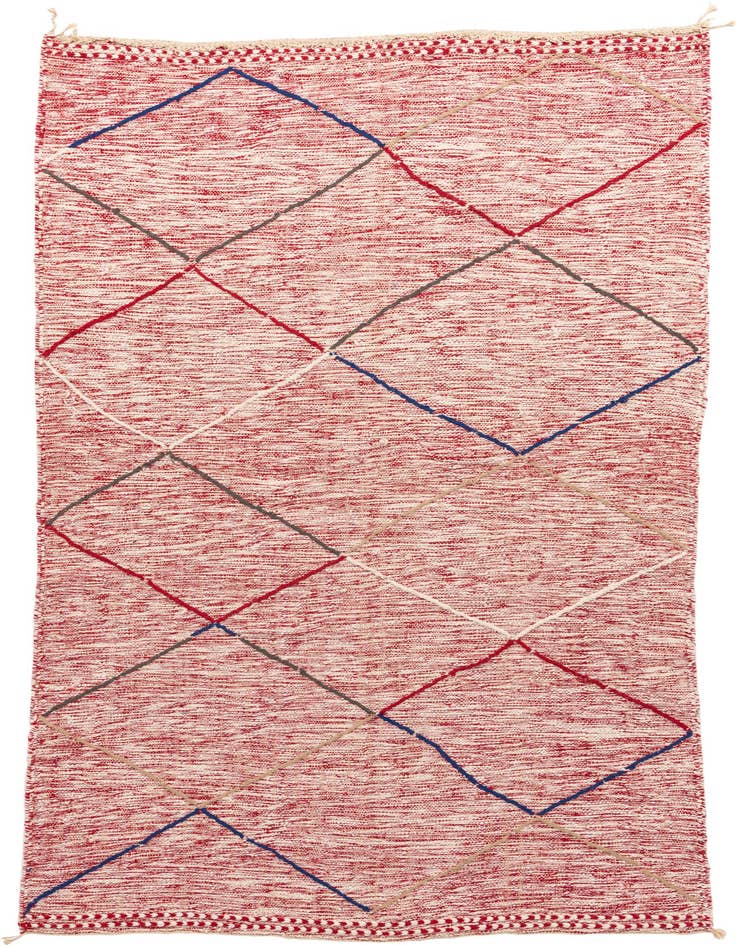 Detail image of 6' 4 x 10' 2 Hand Knotted Moroccan Wool Rug
