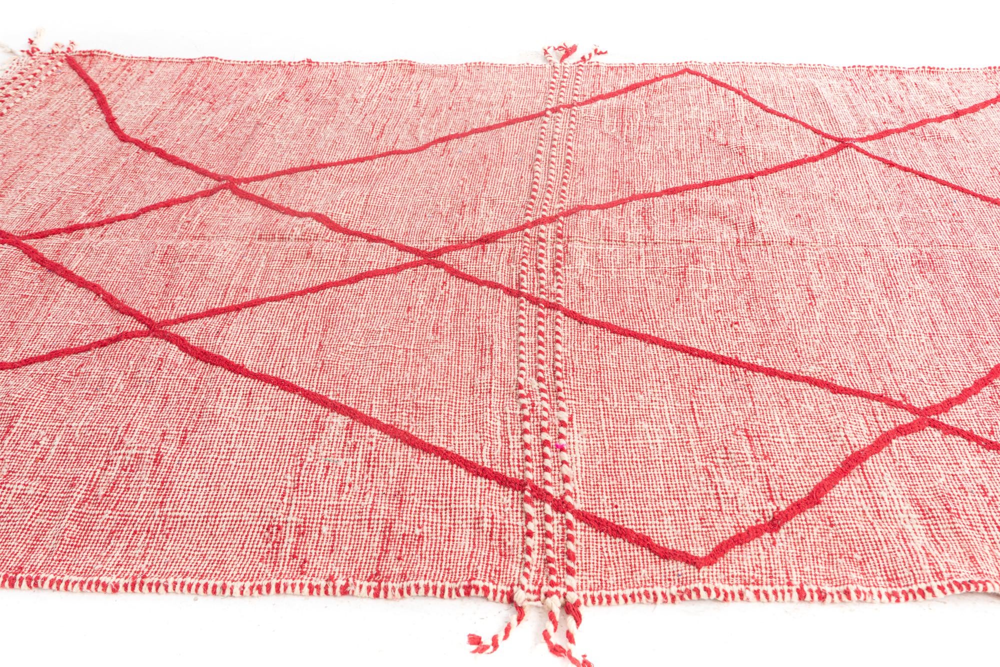6' 6 x 10' 6 Hand Knotted Moroccan Wool Rug
