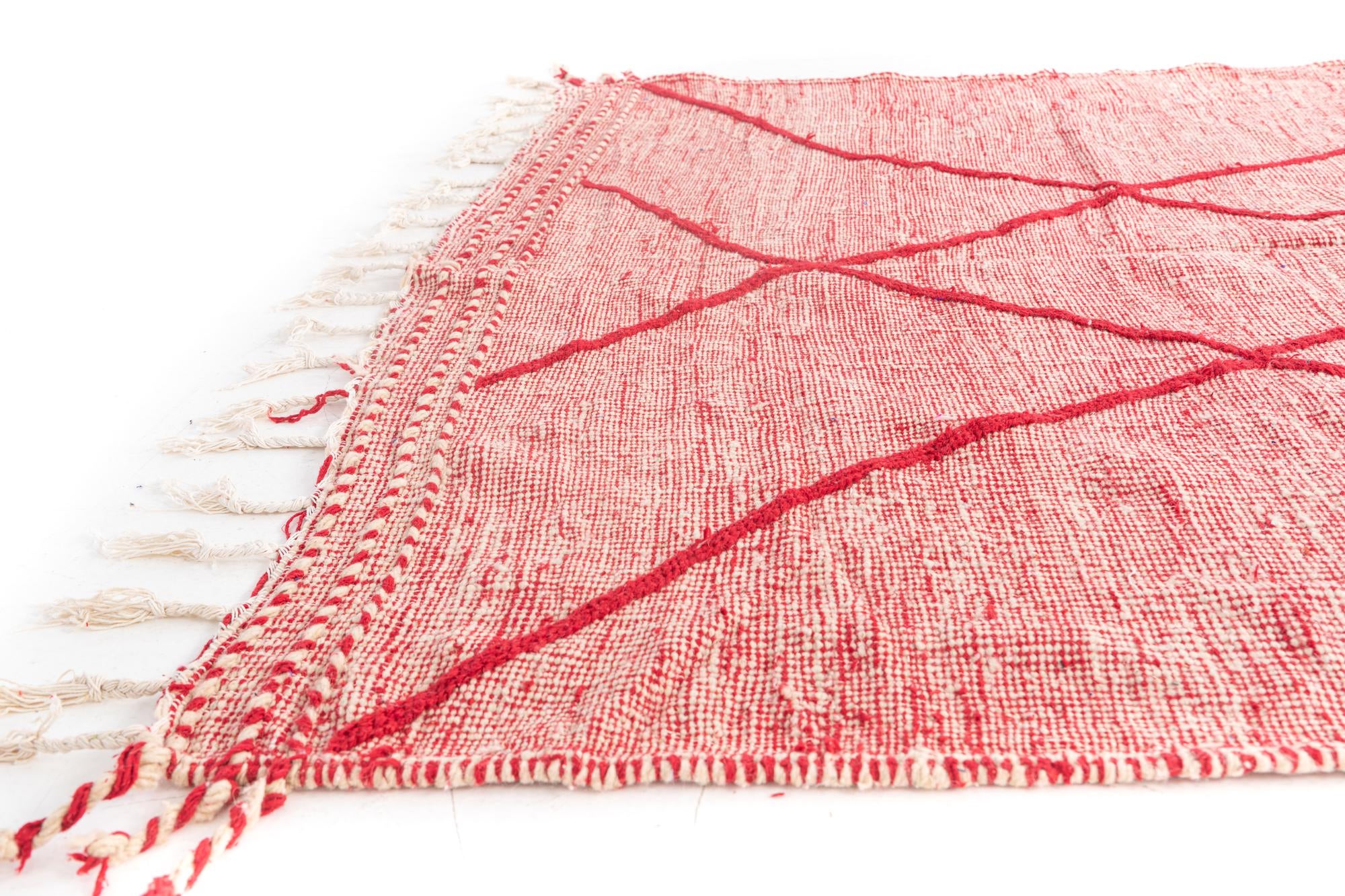 6' 6 x 10' 6 Hand Knotted Moroccan Wool Rug