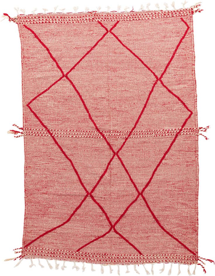 Detail image of 6' 6 x 10' 6 Hand Knotted Moroccan Wool Rug
