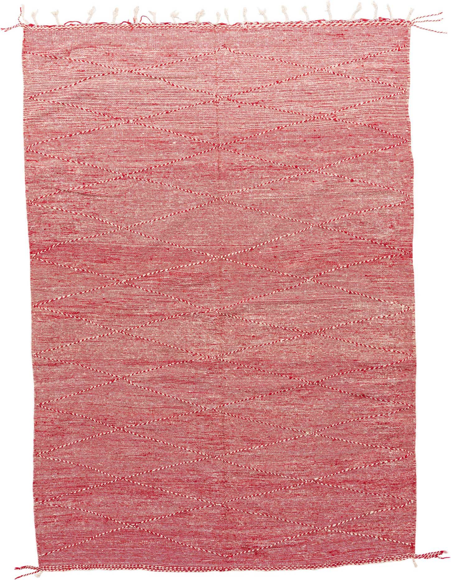 6' 9 x 10' 4 Hand Knotted Moroccan Wool Rug