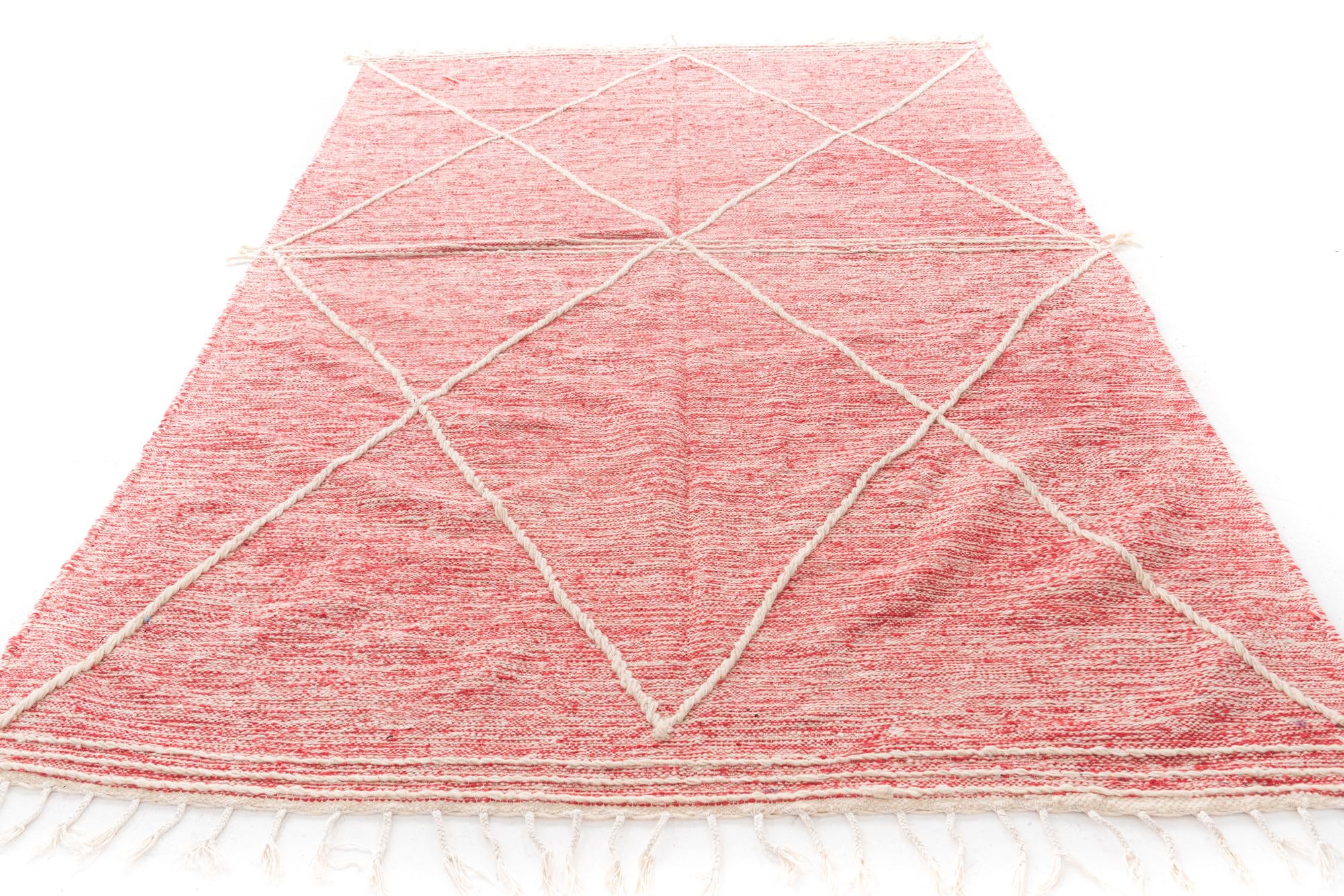 6' 6 x 10' 3 Hand Knotted Moroccan Wool Rug