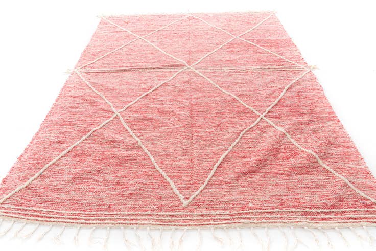 Detail image of 6' 6 x 10' 3 Hand Knotted Moroccan Wool Rug