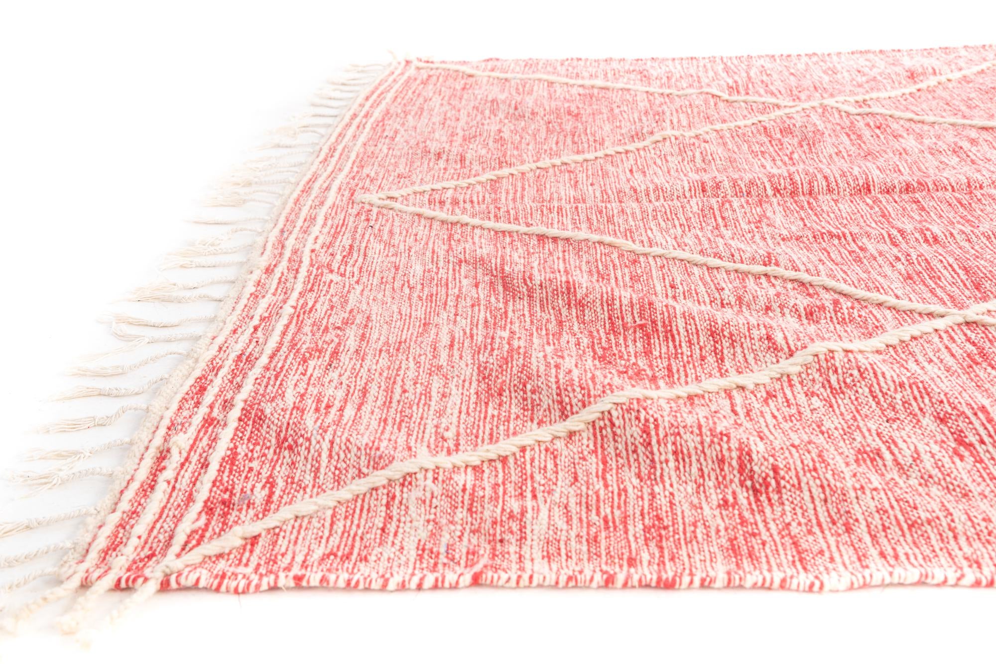 6' 6 x 10' 3 Hand Knotted Moroccan Wool Rug