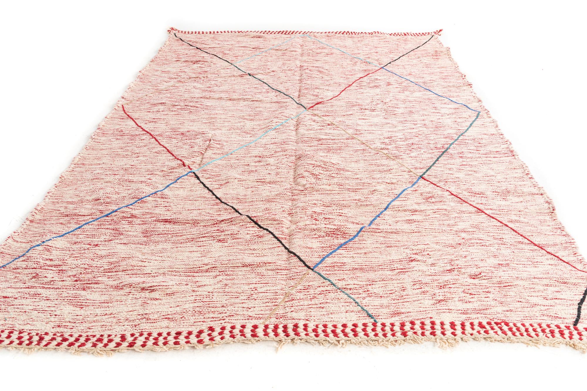 7' 10 x 11' 2 Hand Knotted Moroccan Wool Rug