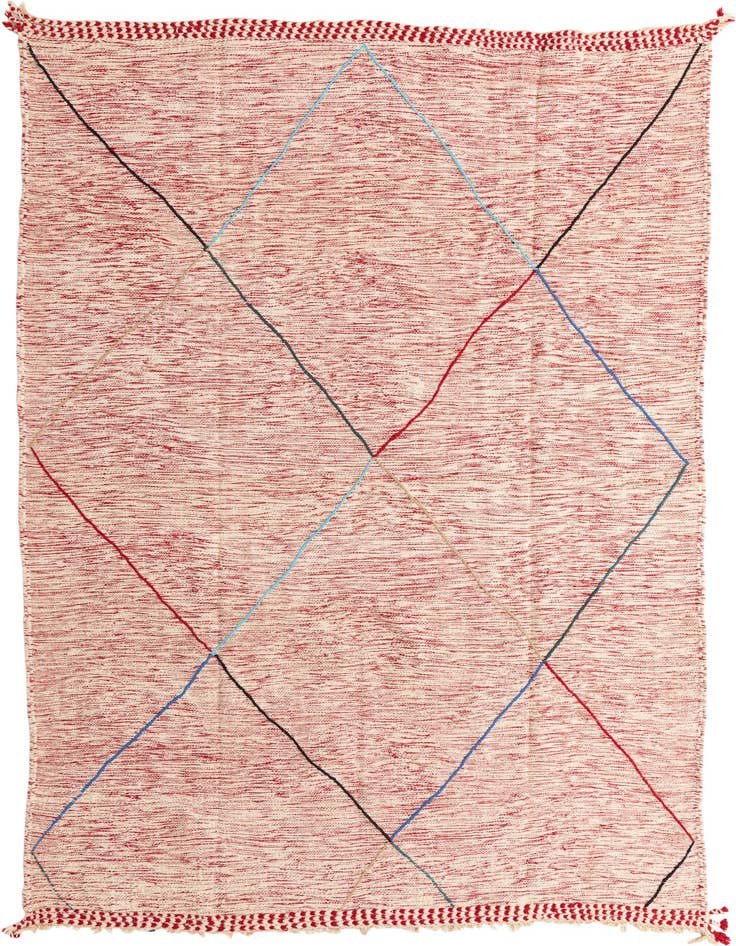 Detail image of 7' 10 x 11' 2 Hand Knotted Moroccan Wool Rug