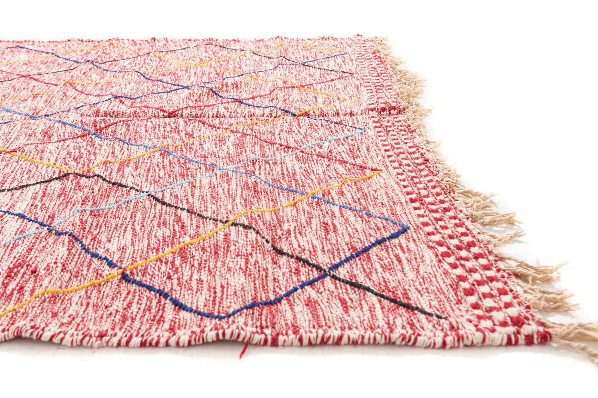 6' 5 x 9' 4 Hand Knotted Moroccan Wool Rug